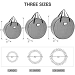 BALEINE Wreath Storage Container, 2 Pack Christmas Wreath Storage Bag with Tear Resistant PE Material and Reinforced Handle for Holiday Xmas (Grey, 30"x8") - Image 4