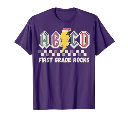 First Grade Rocks Teachers Back to School ABCD Rock Students T-Shirt
