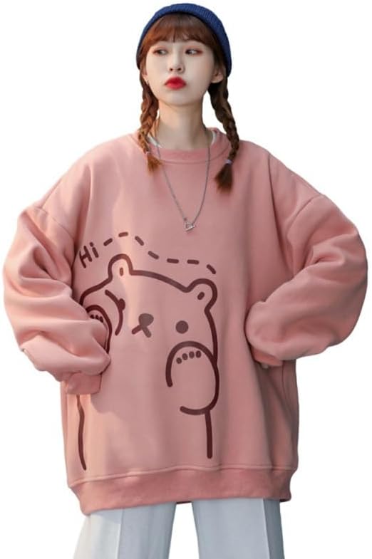 Sudaderas con capucha Kawaii Y2K Cottagecore, sudaderas estéticas con diseño de oso lindo y sin botones para adolescentes y niñas, ropa indie