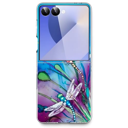 Bcov Case for Galaxy Z Flip 7,Cute Dragonfly Anti-Scratch Solid Hard case Protective Shookproof Phone Cover for Samsung Galaxy Z Flip 7 Flip7