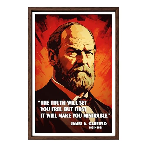 James A. Garfield Poster - Inspirational & Historic Quote Wall Art - 11x14 to 24x36 Unframed Print - USA President Patriotic American History Decor for Office, Home, Living Room