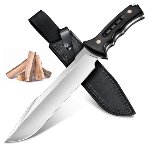 Purple Dragon Großes Outdoor Messer mit Scheide - Full Tang - Schwarz – Ansicht 1