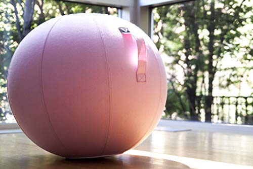 Vivora Luno - Sitting Ball Chair for Office, Dorm, and Home, Lightweight Self-Standing Ergonomic Posture Activating Exercise Ball Solution with Handle & Cover, Classroom & Yoga
