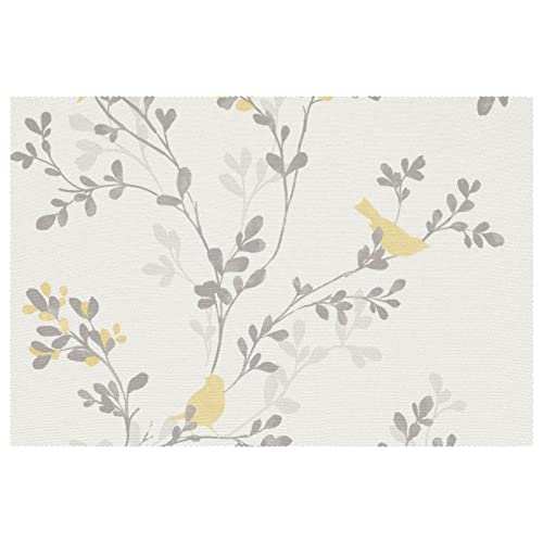 Set de table oiseau sur branche lot de 6 lavables 30x45 cm - 2