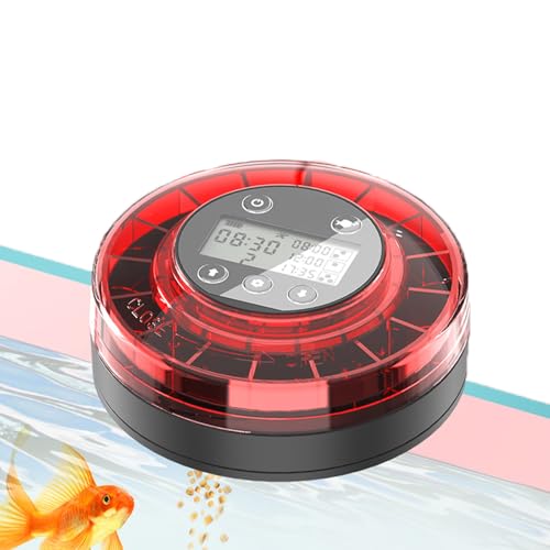 自動給餌器 魚 水槽用餌やり器 自動餌やり機 オートフィーダー オート給餌器 100ml 定時 湿気防止 日本語説明書付き 給餌量調整可能 USB充電式 700mah電池 LEDディスプレイ 16格