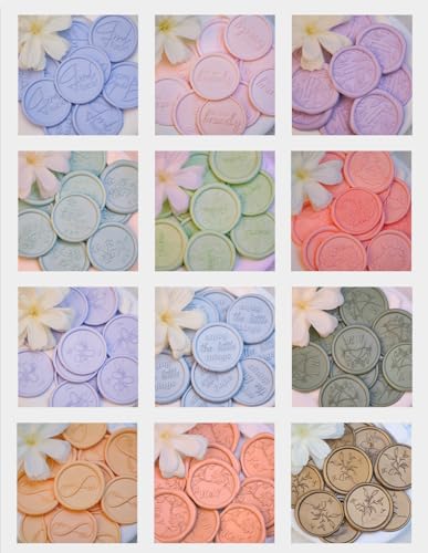 Custom Wax Seal Stickers, 30 Pcs Personalised Wax Seal Stickers with Your Own Design Picture, Create Your Own Design/Logo/Letter, Perfect for Envelopes, Diaries, Gift Wrapping, Wedding Invitation