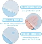 20 Pack Plastic Ziplock Bags for Clothes and Shoes, Reusable Transparent Frosted Resealable Storage Bags for Trips and Home, Space-Saving Organizer Travel Bags for Luggage, Cosmetics, Underwear
