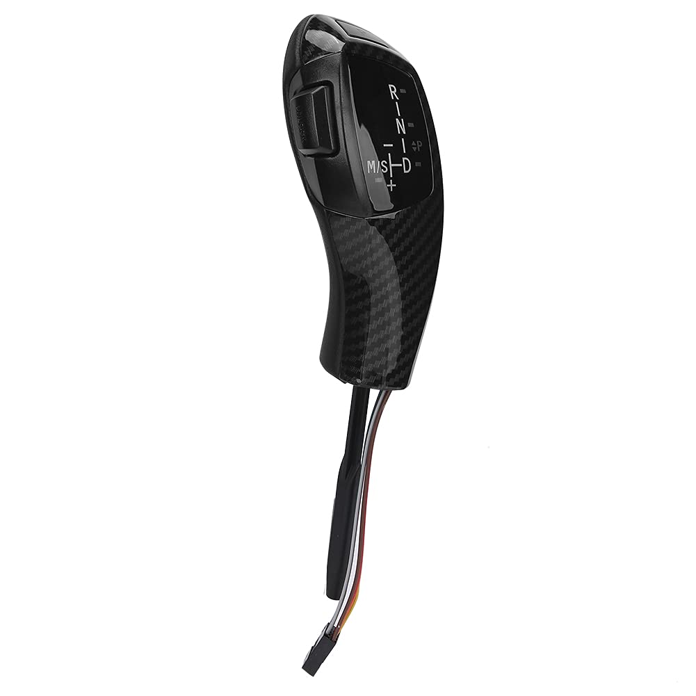 Pomo de engranajes LED para E46 E60 E61 E63 E64 Botón de cambio de marcha, Pomo de palanca de cambios automático (carbono)