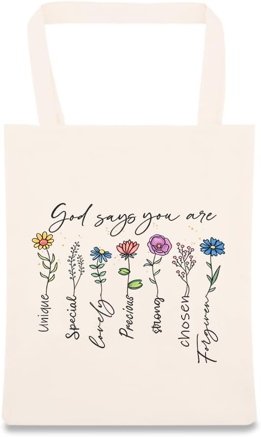 Cute Storage Tote Bag for Women Tote Reusable Grocery Bags for Travel Womens Birthday Inspirational Gifts for Women image 2