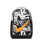 Nike Backpack 21L Unisex Brasilla All Over Print Backpack Black - White