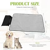 Wapasezyar Hundedecke für Unterwegs, Faltbare wasserdichte Haustier Decke Flauschig Weich Waschbar Decke für Haustier und Hundedecke Matte für Hunde Welpen Katzen Autositz 100x70cm (Schwarz)