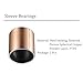 Kozelo 2pcs Sleeve Bearings - [32mm Bore Dia x 36mm OD x 40mm Length] Wrapped Oilless Bushings for Industrial Equipment Use, Bronze