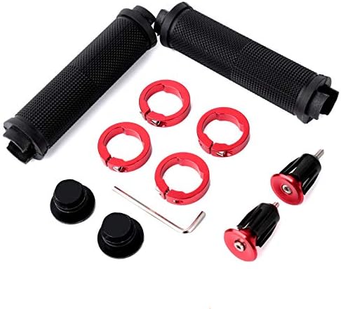 PIAORAN Bike Handlebar Grips, Double Lock on Bicycle Handle Grips with Aluminum Lock, Bike Grips MTB Grips for Scooter Urban Bike Tricycle Wheel Chair MTB BMX Foldable Bicycle