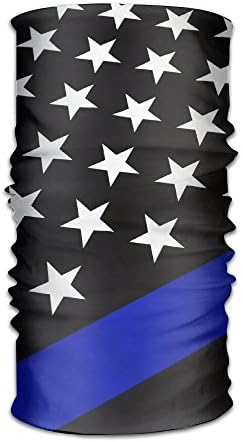 ZDTSQWY America Thin Blue Line Flag-01 Magic Headband Elastic Seamless Bandana Neck Outdoor Sports Riding Headwear Scarf,Helmet Liner,Face Mask Protect You From Sun