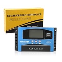 100A MPPT Laderegler Solar Wasserdicht Solar Laderegler für 12V/24V Solaranlagen - Max 50V PV-Eingang - LCD-Display (Solarpanel, Batterie, Wohnmobil)