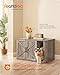 Feandrea Litter Box Enclosure, Modern Cat Litter Box Furniture Hidden, Front Entry, Double Doors, Handles, Cat House, Side End Table, 33.5 x 19 x 19.5 Inches, Heather Greige UPCL012G01