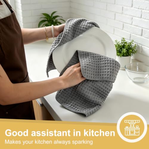 VIVOTE Mikrofasertücher Barista Tuch Waffeltuch Fusselfrei 40x70cm 2 Stück – Ansicht 5