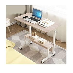 WJFTODAY Überbetttisch höhenverstellbar mit Rollen