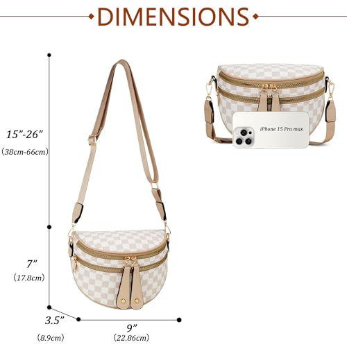 Image of KKXIU Crossbody Sling Bag for Women Trendy Fanny Pack Vegan Leather Chest Bag | Trendy