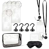 Sonibell Kreuzfahrt Essentials Set - Reise Must Haves mit 4 Kofferanhängern für Kreuzfahrten, 2 ausziehbaren Lanyards mit Ausweishülle, 4 starken Magnethaken und Seiden-Schlafmaske