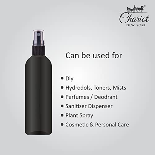 Image of Chariot New York Refillable Spray Empty Bottles With Spray Pump Uses For Diy Perfume, Essential Oils, Blends, Aromatic Water, Beauty Products 120 ml (Pack of 2) (2), Black