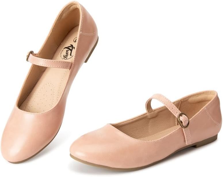 Trary Mary Jane Ballet Flats, Black Flats for Women, Ankle Strap Dressy Comfortable Flats - Image 2