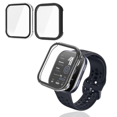 �y2���Z�b�g�zFor Amazfit Bip Max �P�[�X PC+�����K���X�t ��̌^ YILLIONS �h�C�菝 �S�ʕی� ���˒ጸ �����ȒP ���ϋv �h�Ռ� Amazfit Bip Max �X�}�[�g�E�H�b�` �J�o�[ �P�[�X(�N���A+�u���b�N)
