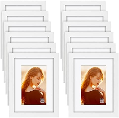 RR ROUND RICH DESIGN 11x14 inch Picture Frames Made of Solid Wood and HD Glass Display Photos 8x10 with Mat or 11x14 Without Mat 3PK Black
