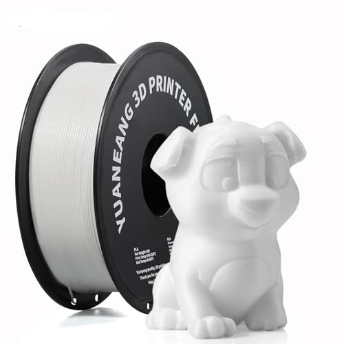 YUANEANG PA6 Nylon 3D Printer Filament 1.75mm White 1kg Spool High-Strength & Wear-Resistant PA6 Material Low Friction Heat & Impact Resistant 0.02mm Precision