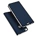 Produktbild Conie EF12012 Electroplated Flip Case Kompatibel mit Huawei P8 Lite 2017, PU Leder Hülle Flip Wallet Cover Kartenfächer Standfunktion Magnetisch für P8 Lite 2017 Etui Dunkelblau