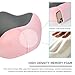urnexttour Neck Pillow Airplane-2 Pack Memory Foam Travel Pillow, Soft Support Travel Neck Pillow for Travelling, Sleeping Rest, Car, Train and Home Use (Grey&Pink)