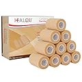 HEALQU Self Adhesive Bandage Wrap - 12 Rolls 2in x 5yd Cohesive Tape for Athletic and Sports - Self Adherent Medical Tape, Flexible, Elastic Bandages for Wrist & Ankle Vet Wrap for Dogs