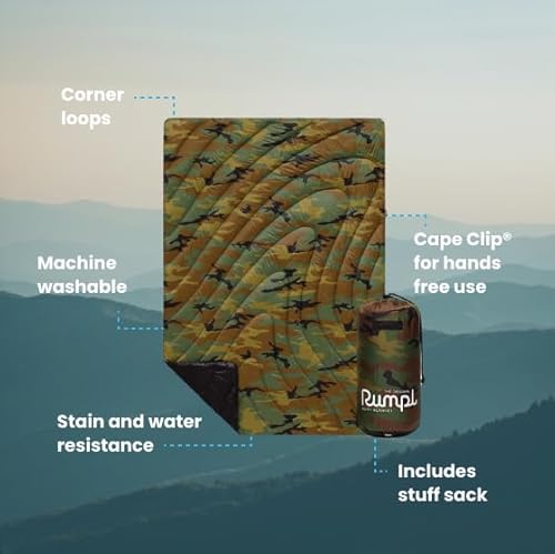 ORIGINAL PUFFY - WOODLAND CAMO ブランケット【 平面 】:133 x 191 cm 【 パック 】:18 x 41 cm [3]