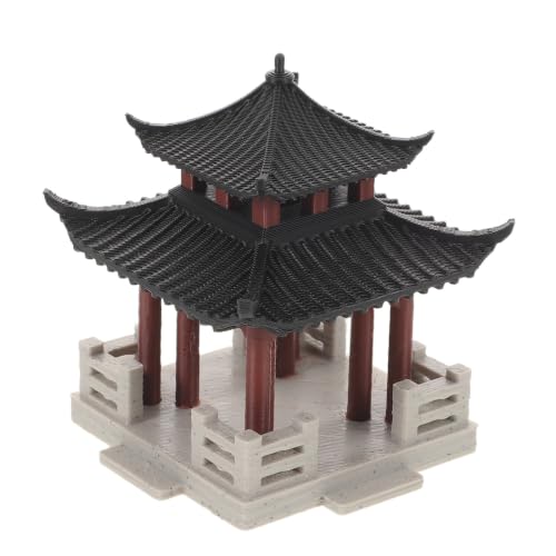 Mikikit Mini Gazebo Model Chinese Style Ancient Building Ornament
