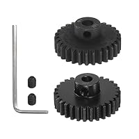 sourcing map Mod 1 M1 Ritzelmotor-Zahnradsatz, 2 Stück, 29 Zähne, 30 Zähne, passend für 5 mm RC-Motorwelle, M1 Pitch-Zahnräder für RC-Autos, mit Innensechskantschlüssel