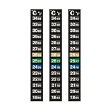 Chosertory 3Pcs Aquarium Thermometer Strips Compact Terrarium Water Temperature Test