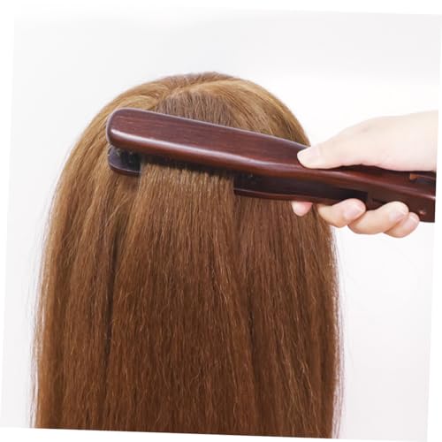 Peine alisador estático con cerdas y pinza para cabello miniatura 7