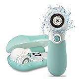 LADY'S H.O.B. Facial Cleansing Brush, Waterproof, 3 in 1 attachments for all skin types with Travel Case, Spinning Brush System, Black Head Removal, Fine Lines, Wrinkles, Remove make-up