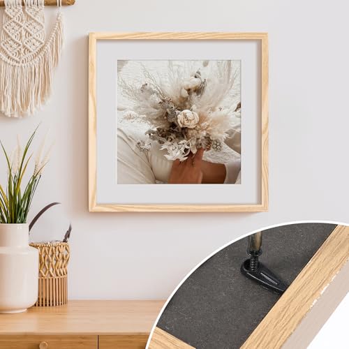 Image of 100 Pieces Picture Frame Turn Button Fasteners Set, Picture Frame Backing Clips with 100Pcs Screws Pictures Frames Corner Fasteners for Hanging Pictures Artwork Gift Box Decoration Box (Black)