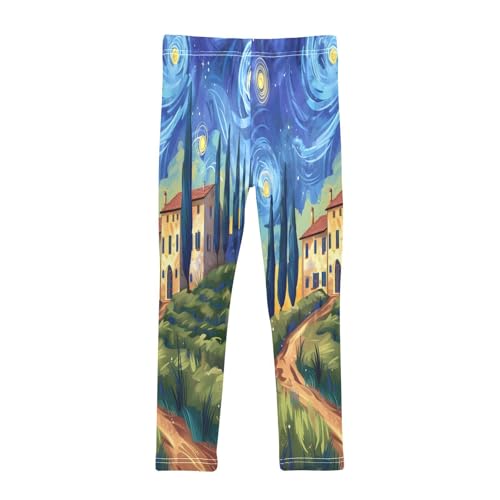 Toddler Girls Leggings Printed Yoga Pants Leggings Generate Beautiful Starry Sky for Kids2