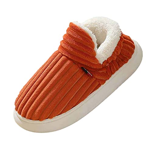 Pantuflas para mujer, para otoño e invierno, a la moda, color sólido, con forro polar cálido, parte trasera cerrada, planas, antideslizantes, acogedoras, cómodas, 01 C, 39 EU
