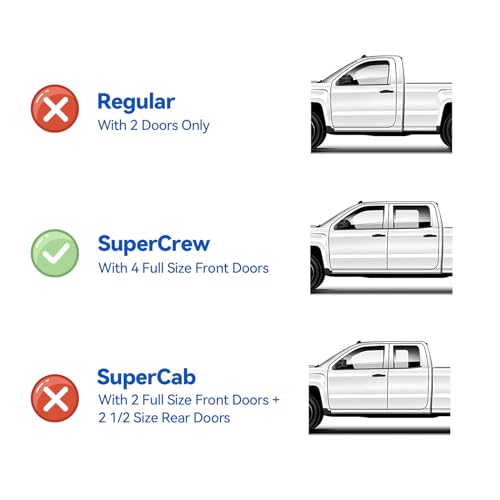 Image of Window Visors Rain Guards for 2004 2005 2006 2007 2008 Ford F150 SuperCrew, Out-Channel Window Vent Wind Deflectors Visors Shades for 06 07 08 Lincoln Mark LT