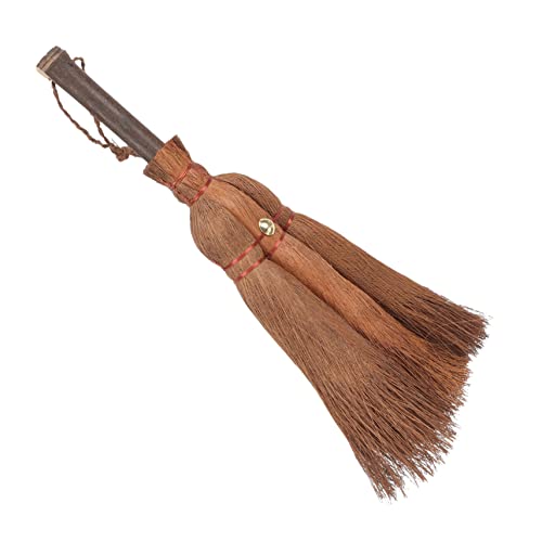 Beavorty Brown Silk Broom Desktop Dust Broom Manual Broom Home Cleaning Broom Heavy Duty Broom Cleaning Accessory Broom for Home Broom for Office Hand Palm Broom Household Duster