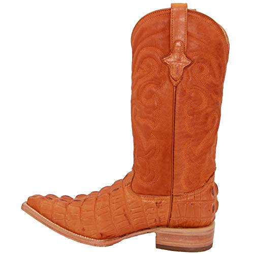 Western Shops Mens Crocodile Alligator Print Leather Cowboy Western Boots Snip Toe (8.5, Light Honey) #TOP4