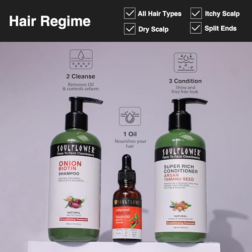 Image of Soulflower Rosehip Oil for Wrinkles, Fine Lines, Scars, Stretch Marks, Under Eyes, and Curly Hair | 100% Pure, Organic, Cold-Pressed Seed Oil for Men & Women | 30ml