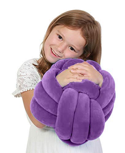 PLAYLEARN10” Lilac Cuddle Ball Sensory Pillow – Plush Toy Hugging Pillow – Calming Stress Relief Toy for Kids