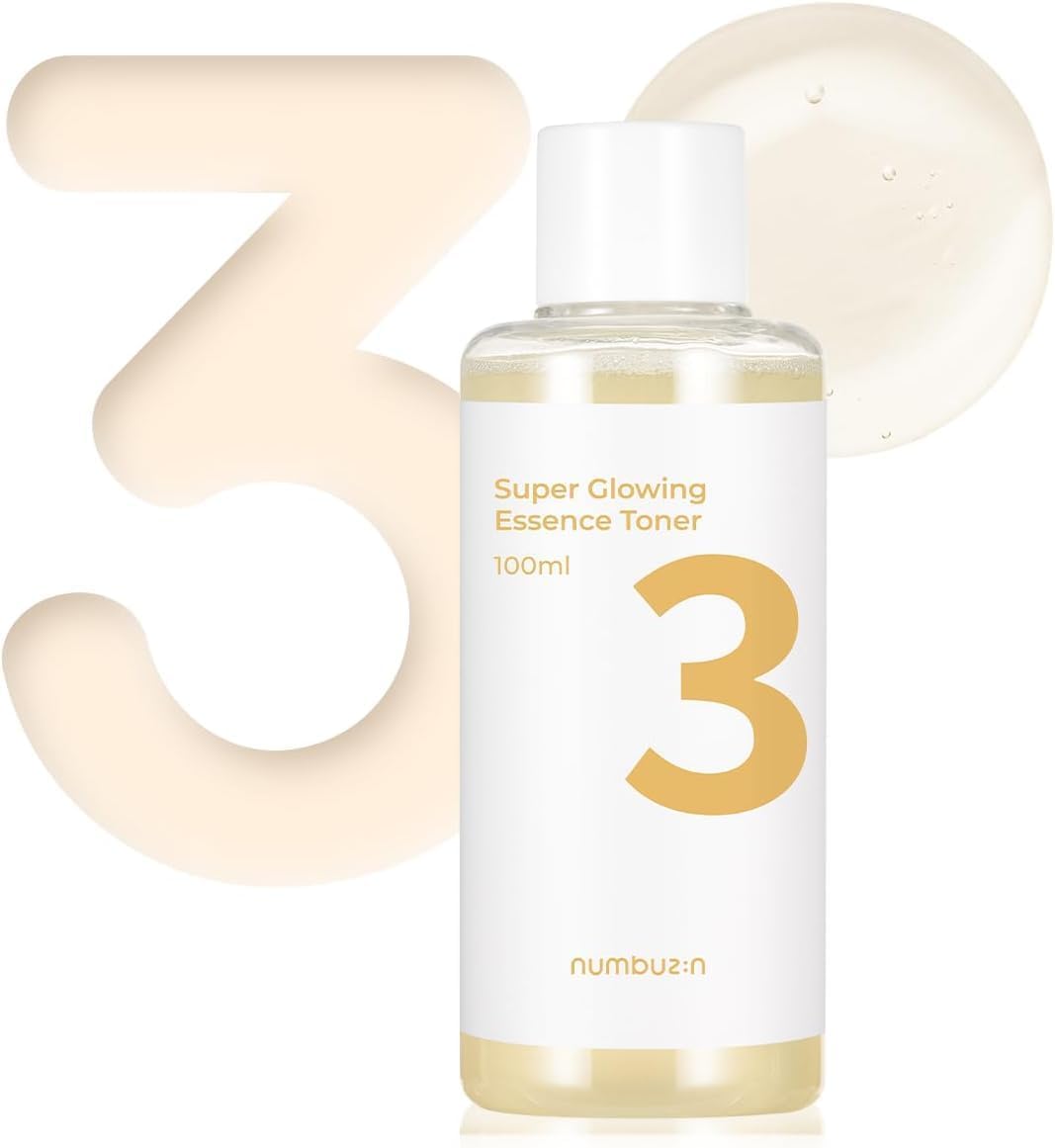 numbuzin No.3 Super Glowing Essence Toner | Fermented Ingredients, Niacinamide, Galactomyces, glowy skin radiance | Korean Skin Care for Face, 100ml