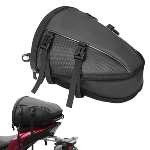 FARYODI Motorrad Hecktasche 10-14L wasserdicht, Motorrad Tasche, Expandierbare Sitzbanktasche aus Polyester+PVC, Leichte Werkzeugtasche mit Schultergurt, für Tank, Heck, Gepäckbrücke, 32x26x18cm