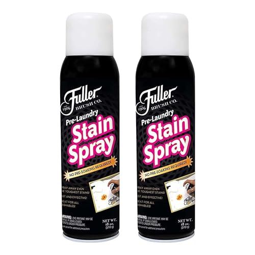 Fuller Brush Pre-Laundry Stain Remover Spray 18 fl oz – Fast-Acting Stain Fighter for Clothes – Removes Grease, Ink, Food & More – No Soak, Safe on Colors & Whites (Pack of 2)
