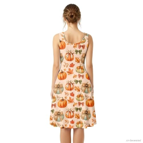 Image of Renewold Women's Sleeveless Tank Dress with Pockets, Casual Scoop Neck A-Line Sundress for Summer, Travel and Vacation